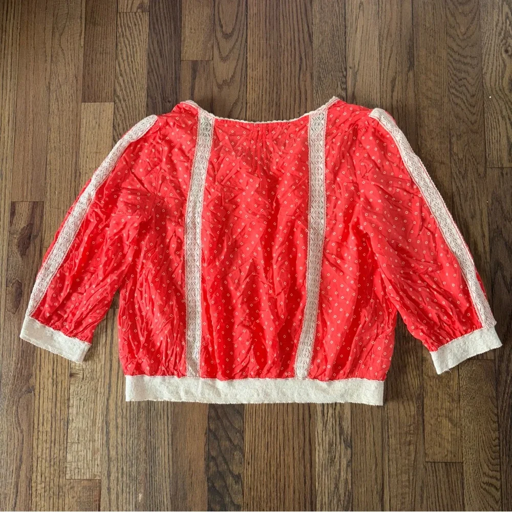 Free People Women’s Peasant Blouse Size S - Picture 11 of 13